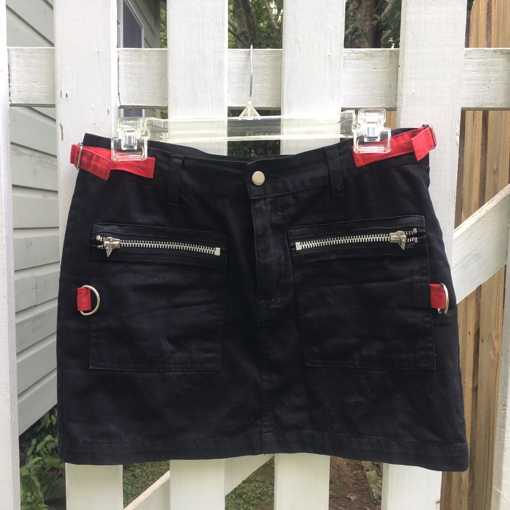 Vintage Tripp NYC Black and Red Mini Skirt